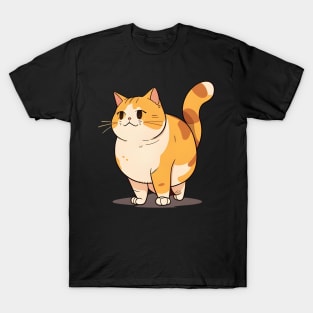 Fat Cat Cute - Happy Funny Cats T-Shirt